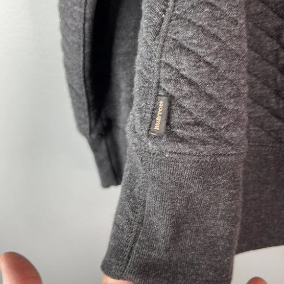 MARRIED TO THE MOB + BURTON Collab Quilted Crewneck Sweatshirt Grey Gold Size S - Picture 7 of 13